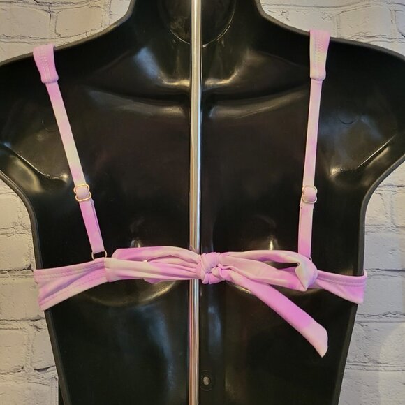California Waves Juniors' V-Wire Bralette Bikini TOP ONLY - Picture 3 of 4